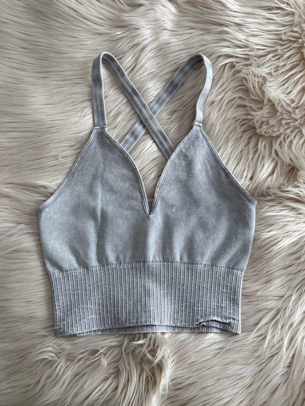 FREE PEOPLE Good Karma Crop Tank Top XS/S - Picture 3 of 9